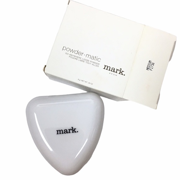 mark. Powder-Matic Go Anywhere Loose Powder Compact Mirror Puff Shade Medium - Picture 2 of 11